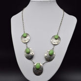 Vintage Navajo Sterling & Gaspeite Necklace